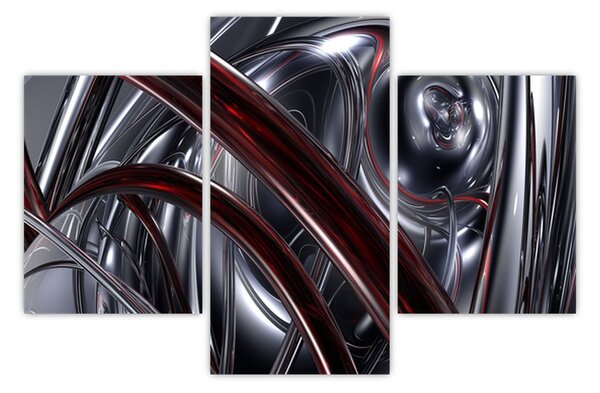 Tabloul cu abstracție în gri (90x60 cm)