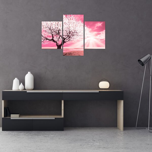 Tabloul cu pomul roz (90x60 cm)