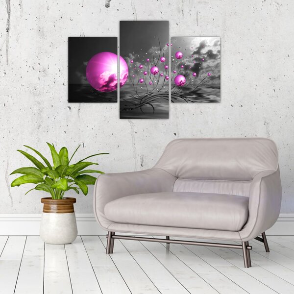 Tabloul bilelor roz (90x60 cm)