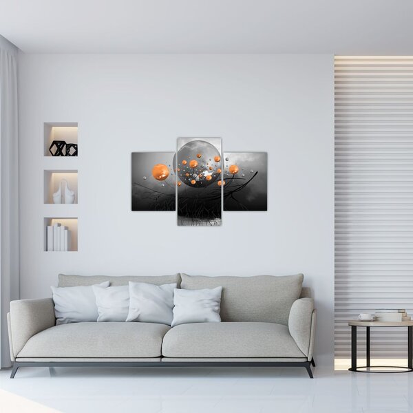 Tabloul cu bile portocalii (90x60 cm)