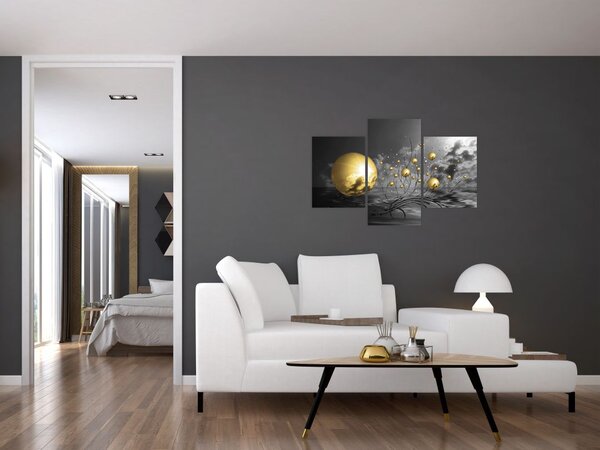 Tabloul bilelor în ocru (90x60 cm)