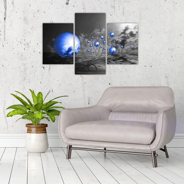 Tabloul bilelor albastru închis (90x60 cm)