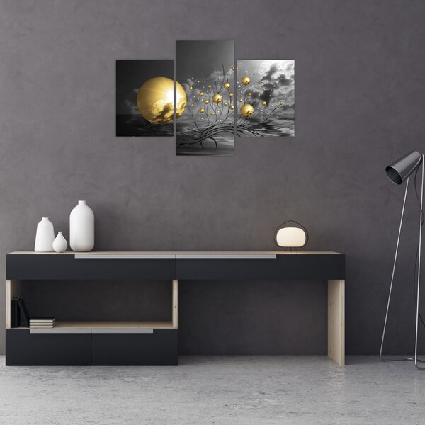 Tabloul bilelor în ocru (90x60 cm)
