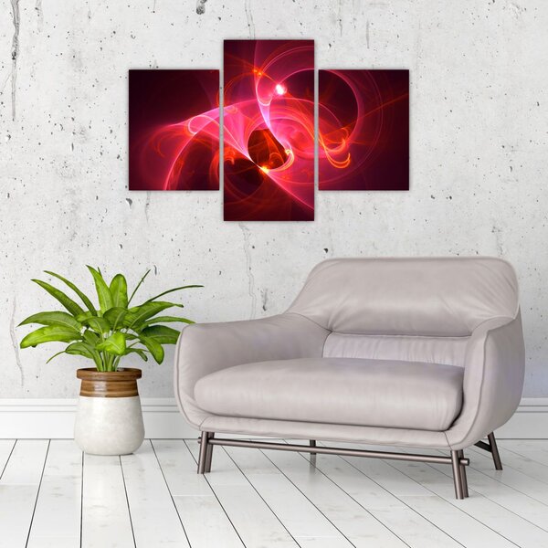 Tabloul modern cu abstacție roz (90x60 cm)