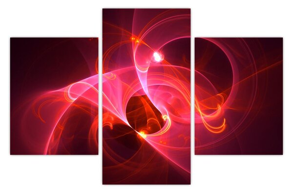 Tabloul modern cu abstacție roz (90x60 cm)