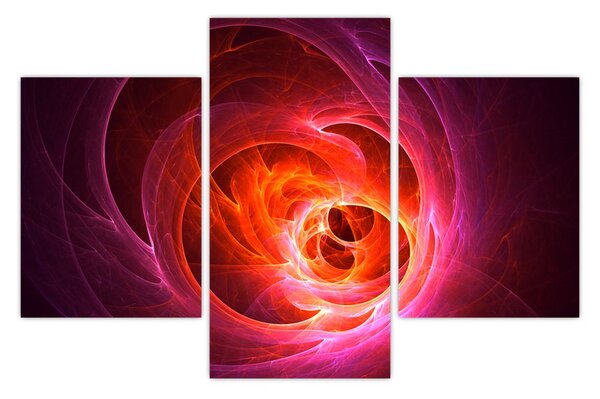 Tabloul modern cu abstracțiune roz (90x60 cm)