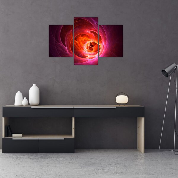 Tabloul modern cu abstracțiune roz (90x60 cm)