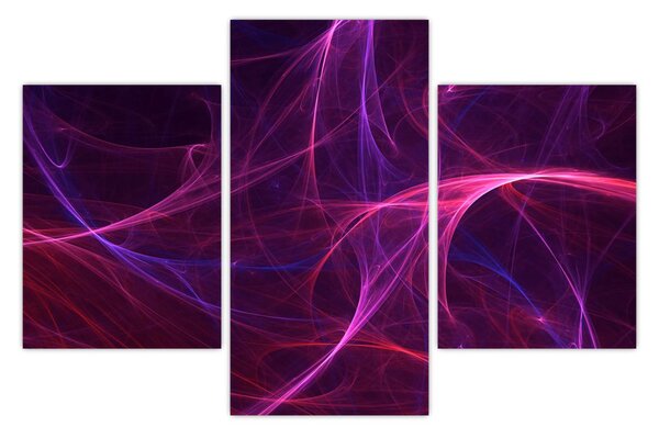 Tabloul abstract cu linii curbe (90x60 cm)