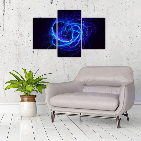 Tabloul cu ghem albastru abstract (90x60 cm)