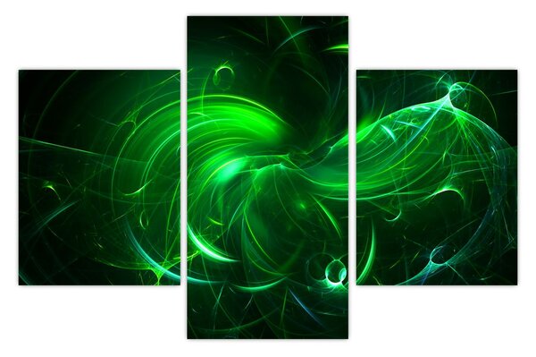 Tablou - abstracție verde (90x60 cm)