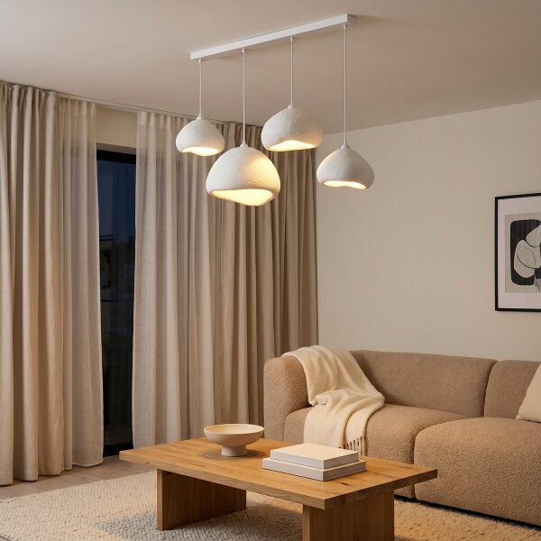 Brilagi - Lampă suspendată WABI SABI 4xE27/40W/230V albă