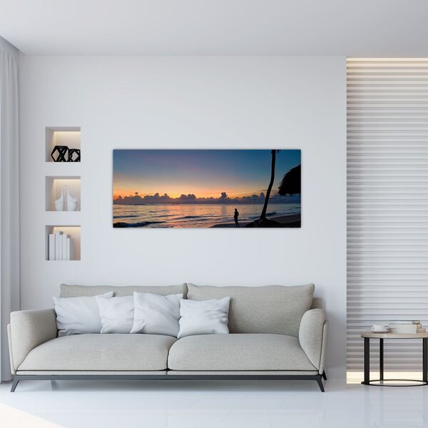 Tablou femeii pe plajă (120x50 cm)