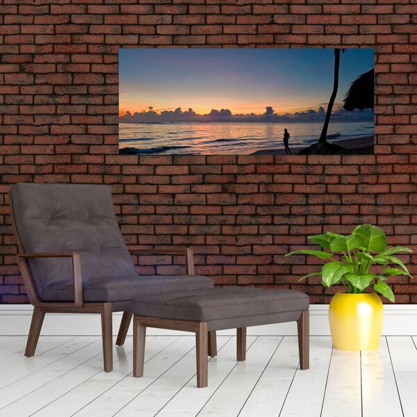 Tablou femeii pe plajă (120x50 cm)