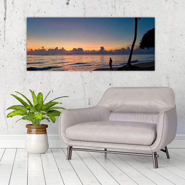 Tablou femeii pe plajă (120x50 cm)