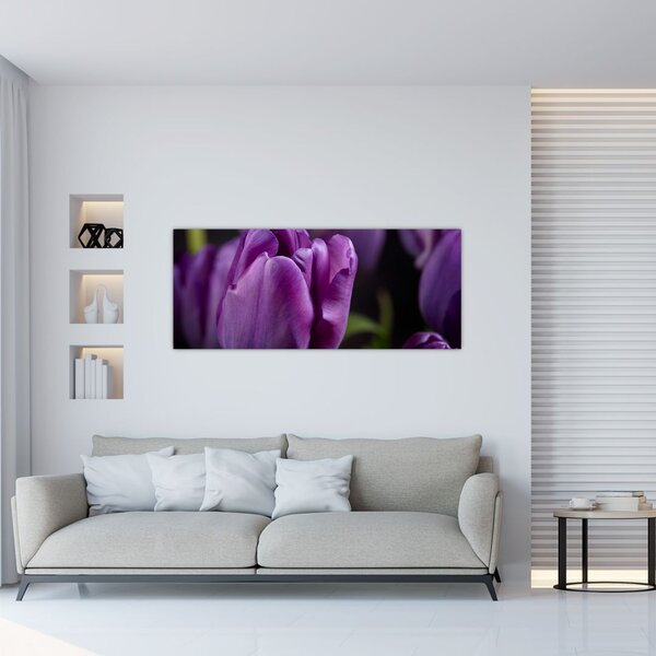 Tablou cu flori de lalele (120x50 cm)