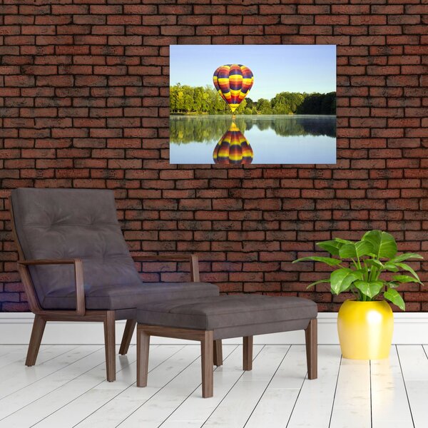 Tablou cu balon cu aer cald pe un lac (70x50 cm)