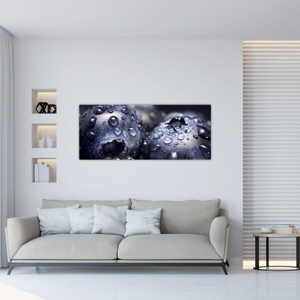 Tablou cu fructe cu picături de apă (120x50 cm)