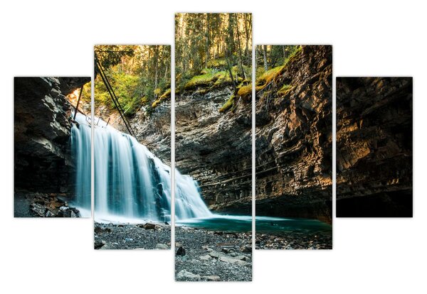 Tablou cu cascada de pădure (150x105 cm)