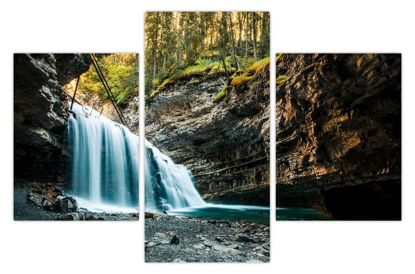 Tablou cu cascada de pădure (90x60 cm)