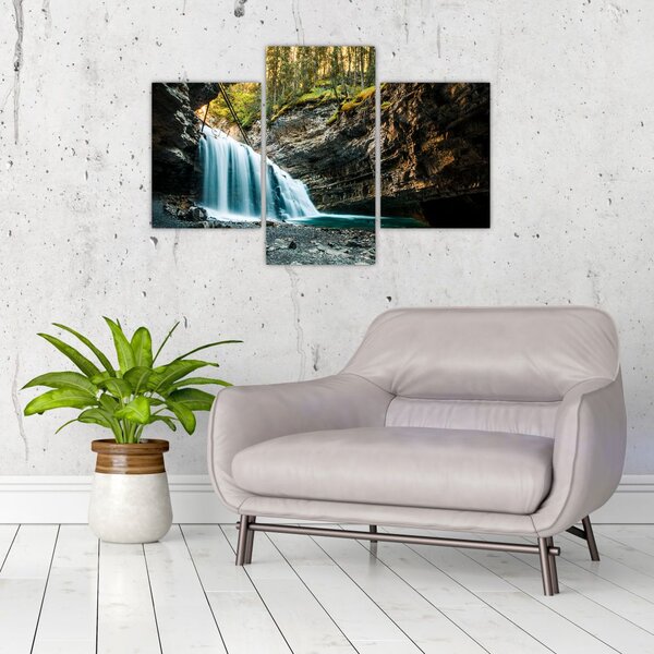 Tablou cu cascada de pădure (90x60 cm)