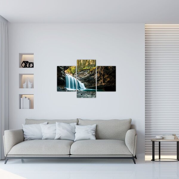 Tablou cu cascada de pădure (90x60 cm)