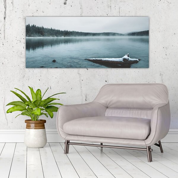 Tablou - lacul nordic înghețat (120x50 cm)
