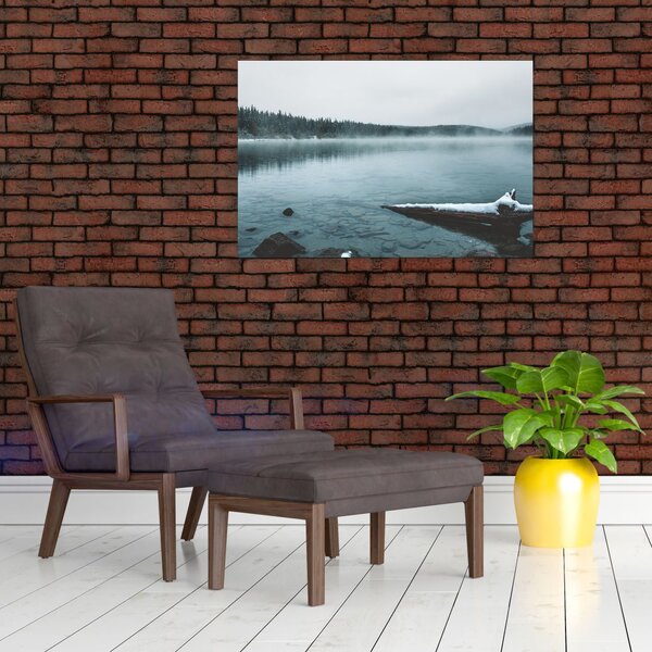 Tablou - lacul nordic înghețat (90x60 cm)