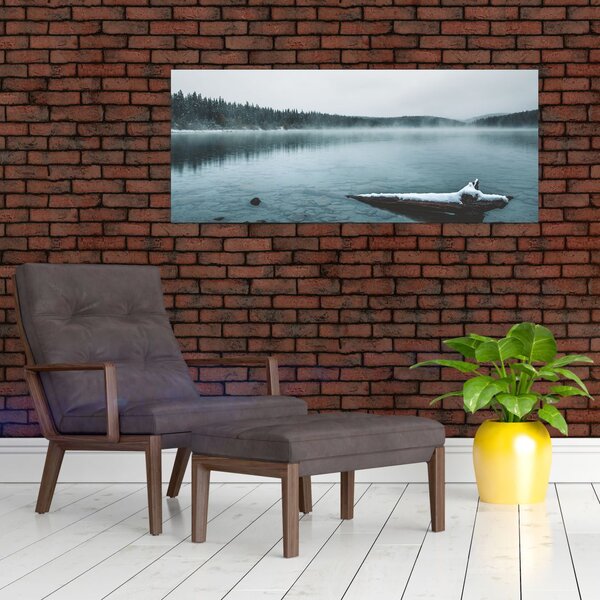 Tablou - lacul nordic înghețat (120x50 cm)