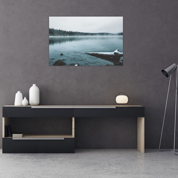 Tablou - lacul nordic înghețat (90x60 cm)