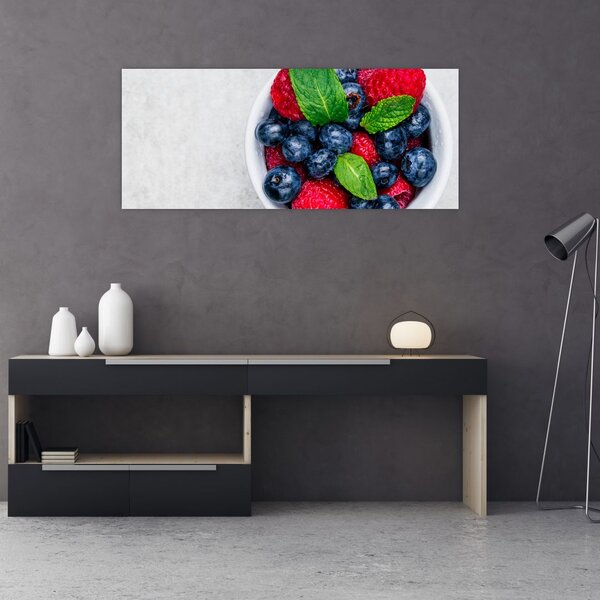 Tablou - bol cu fructe de pădure (120x50 cm)