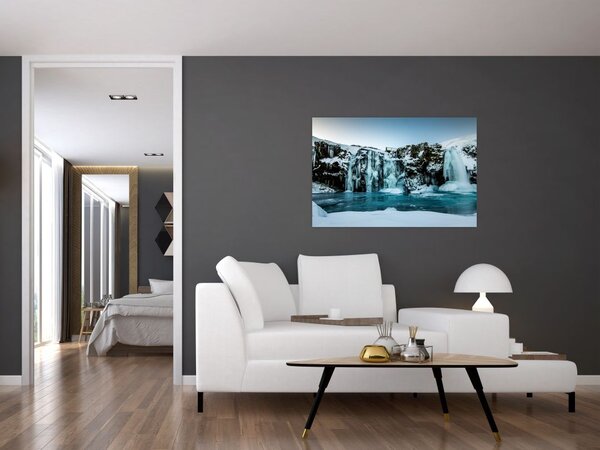 Tablou cu cascade înghețate (90x60 cm)