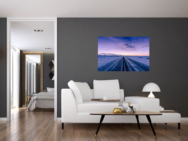 Tablou - autostrada iarna (90x60 cm)
