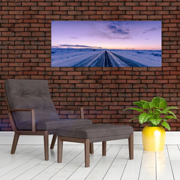 Tablou - autostrada iarna (120x50 cm)