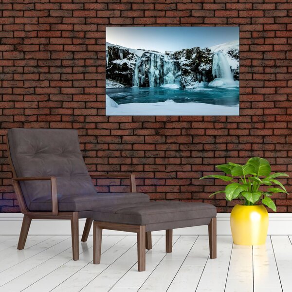 Tablou cu cascade înghețate (90x60 cm)