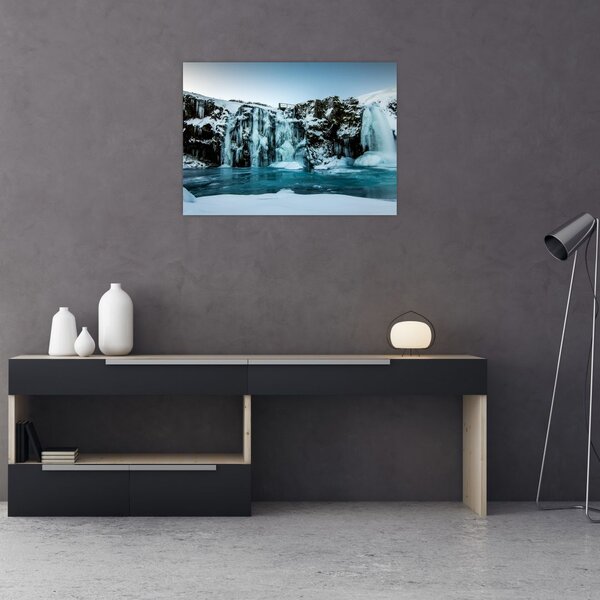 Tablou cu cascade înghețate (70x50 cm)