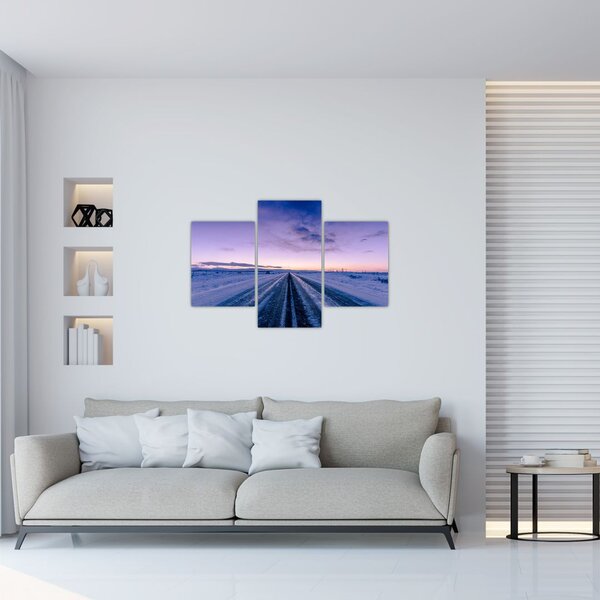 Tablou - autostrada iarna (90x60 cm)