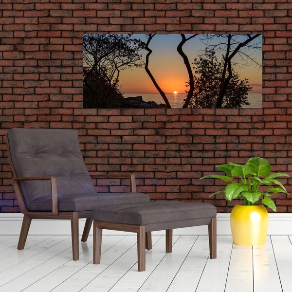 Tablou cu apus de soare (120x50 cm)