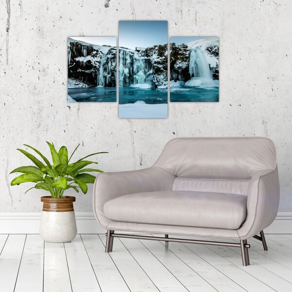 Tablou cu cascade înghețate (90x60 cm)