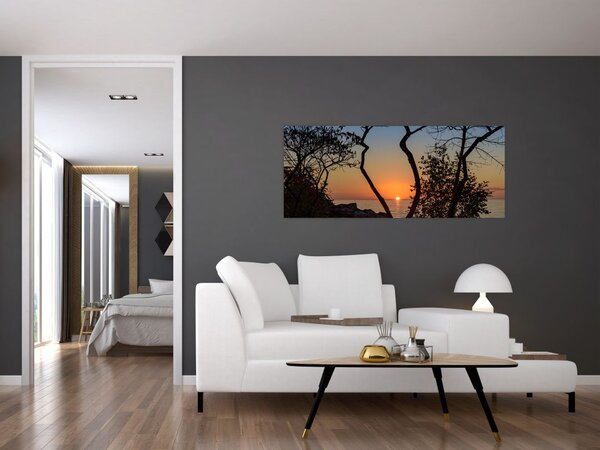 Tablou cu apus de soare (120x50 cm)