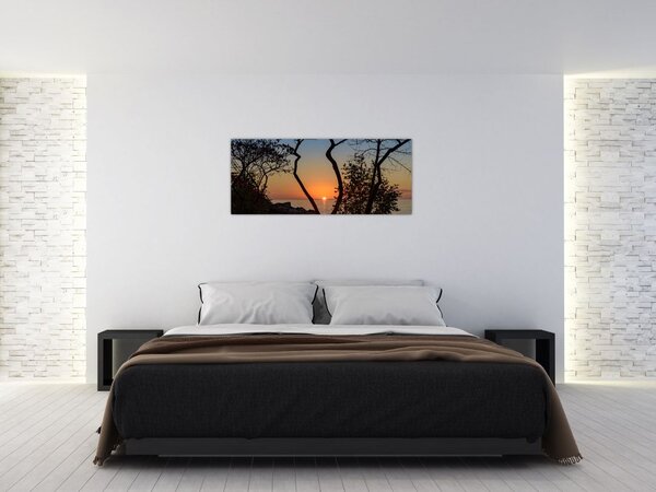 Tablou cu apus de soare (120x50 cm)