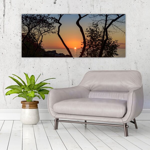 Tablou cu apus de soare (120x50 cm)