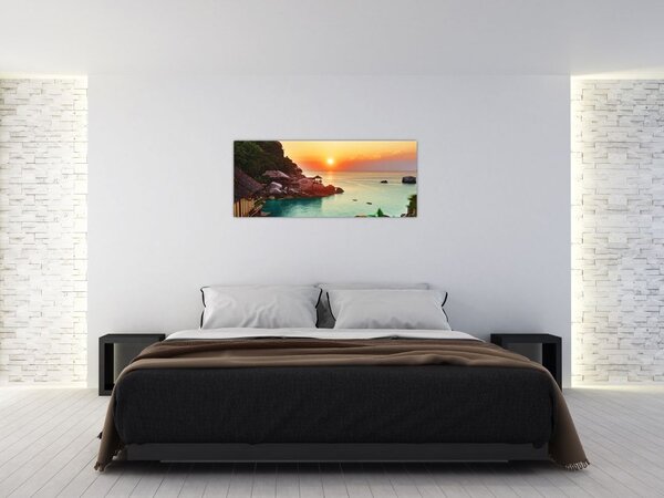 Tablou cu plaja frumoasă (120x50 cm)