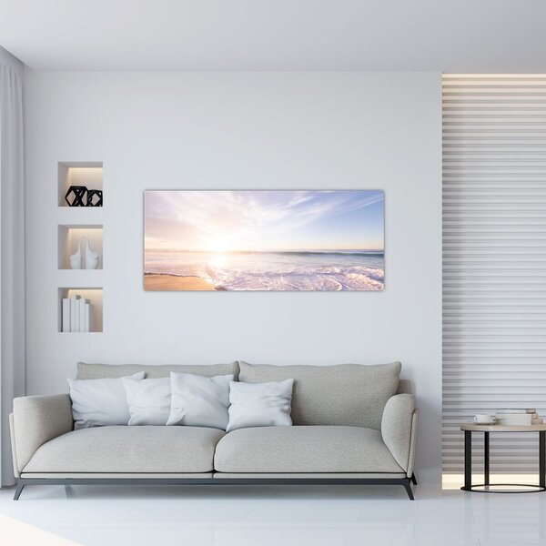 Tablou cu plaja cu nisip (120x50 cm)