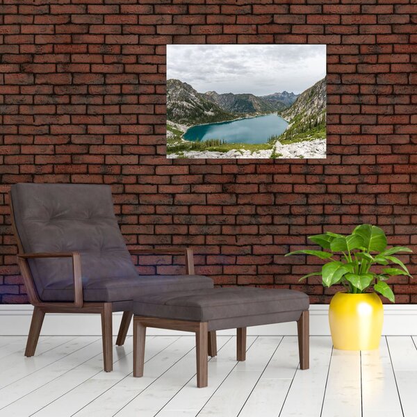 Tablou cu lac în munți (70x50 cm)