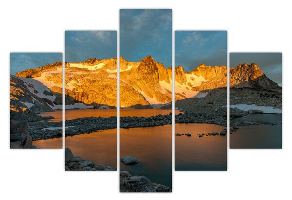 Tablou cu peisaj montan (150x105 cm)