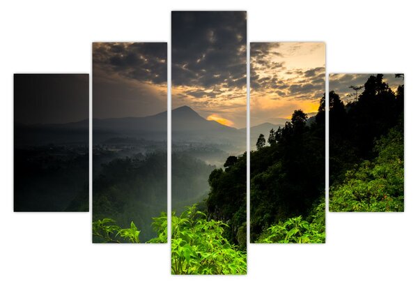 Tablou - peisaj montan verde (150x105 cm)
