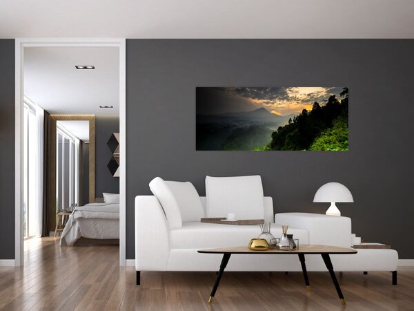 Tablou - peisaj montan verde (120x50 cm)