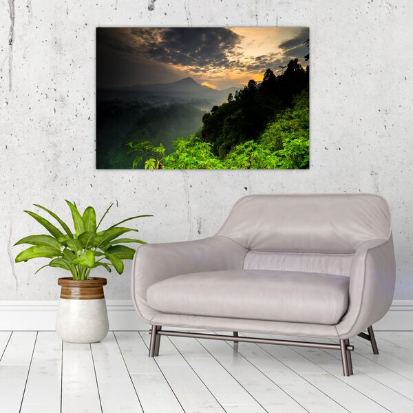 Tablou - peisaj montan verde (90x60 cm)