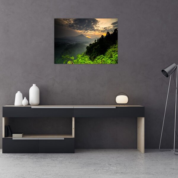 Tablou - peisaj montan verde (70x50 cm)