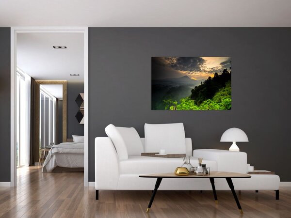 Tablou - peisaj montan verde (90x60 cm)